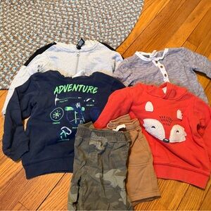 Carter's Kids Adventure and Fox Shirts - Navy, Red, Gray